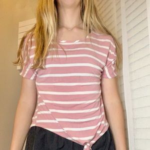 Pink Striped Tee